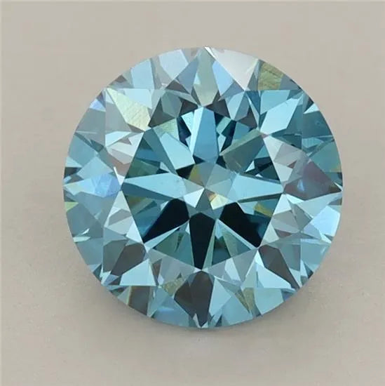 1.84ct Round Lab Grown Diamond (Colour Fancy Vivid Blue, Clarity VVS2, Cut EX, IGI Certified)