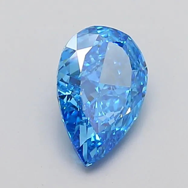 1.85ct Pear Lab Grown Diamond (Colour Fancy Vivid Blue, Clarity VVS2, IGI Certified)