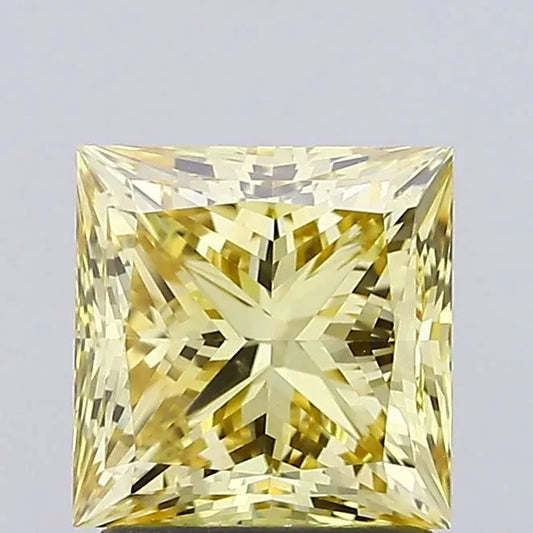 1.85ct Princess Lab Grown Diamond (Colour Fancy Yellow, Clarity VVS2, IGI Certified)