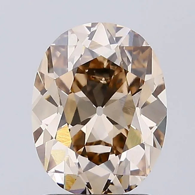 1.86ct Cushion brilliant Lab Grown Diamond (Colour Fancy Light Brown, Clarity VS1, IGI Certified)