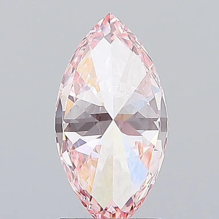 1.86ct Marquise Lab Grown Diamond (Colour Fancy Vivid Pink, Clarity VVS2, IGI Certified)