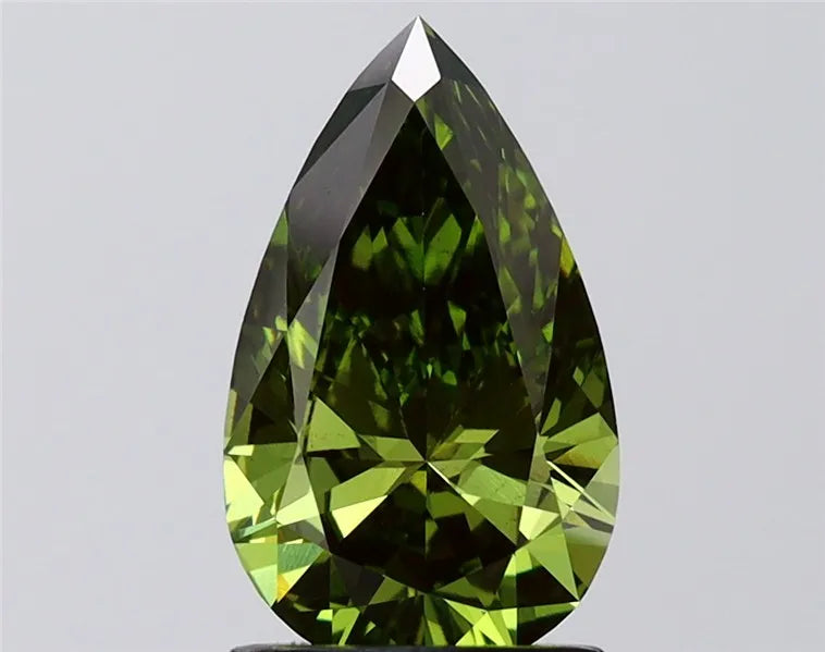 1.86ct Pear Lab Grown Diamond (Colour Fancy Vivid Green, Clarity VS1, IGI Certified)