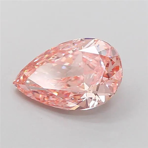 1.87ct Pear Lab Grown Diamond (Colour Fancy Vivid Pink, Clarity VS1, IGI Certified)