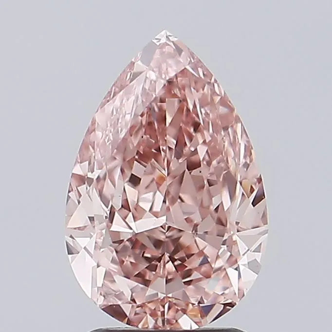 1.87ct Pear Lab Grown Diamond (Colour Fancy Vivid Pink, Clarity VS1, IGI Certified)