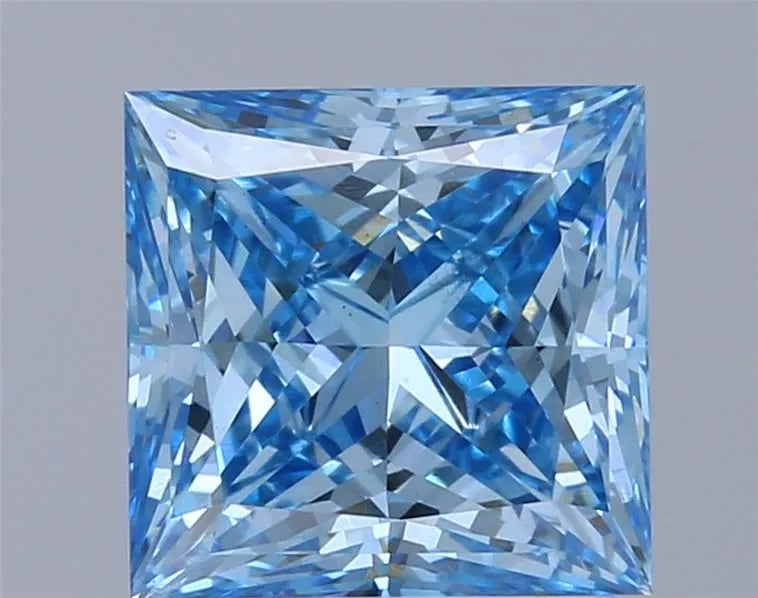 1.89ct Princess Lab Grown Diamond (Colour Fancy Vivid Blue, Clarity VS1, IGI Certified)