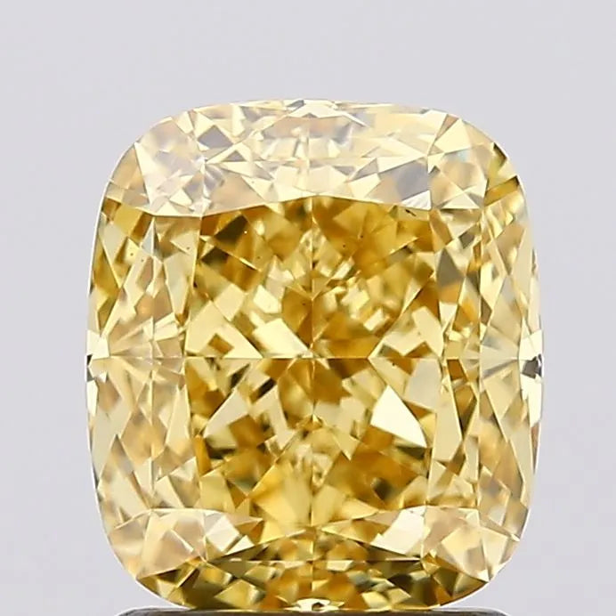 1.90ct Cushion modified Lab Grown Diamond (Colour Fancy Vivid Yellow, Clarity VS2, IGI Certified)