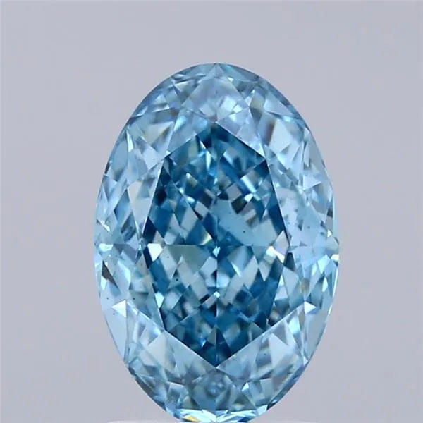 1.90ct Oval Lab Grown Diamond (Colour Fancy Intense Blue, Clarity VS2, IGI Certified)