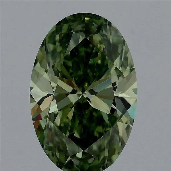 1.90ct Oval Lab Grown Diamond (Colour Fancy Vivid Green, Clarity VVS2, IGI Certified)