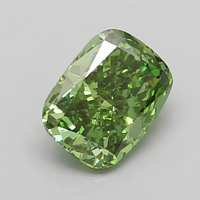 1.91ct Cushion modified Lab Grown Diamond (Colour Fancy Vivid Green, Clarity VVS2, IGI Certified)
