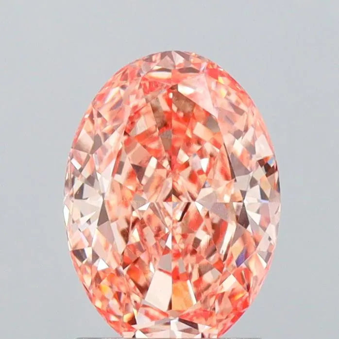 1.91ct Oval Lab Grown Diamond (Colour Fancy Intense Orangey Pink, Clarity VS1, IGI Certified)