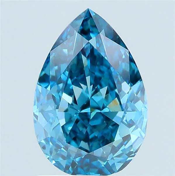1.91ct Pear Lab Grown Diamond (Colour Fancy Vivid Blue, Clarity VVS2, IGI Certified)