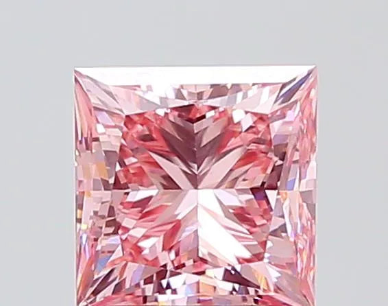 1.91ct Princess Lab Grown Diamond (Colour Fancy Vivid Pink, Clarity VS2, IGI Certified)