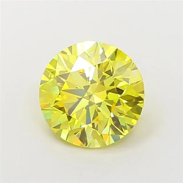 1.91ct Round Lab Grown Diamond (Colour Fancy Intense Yellow, Clarity VVS2, Cut ID, IGI Certified)