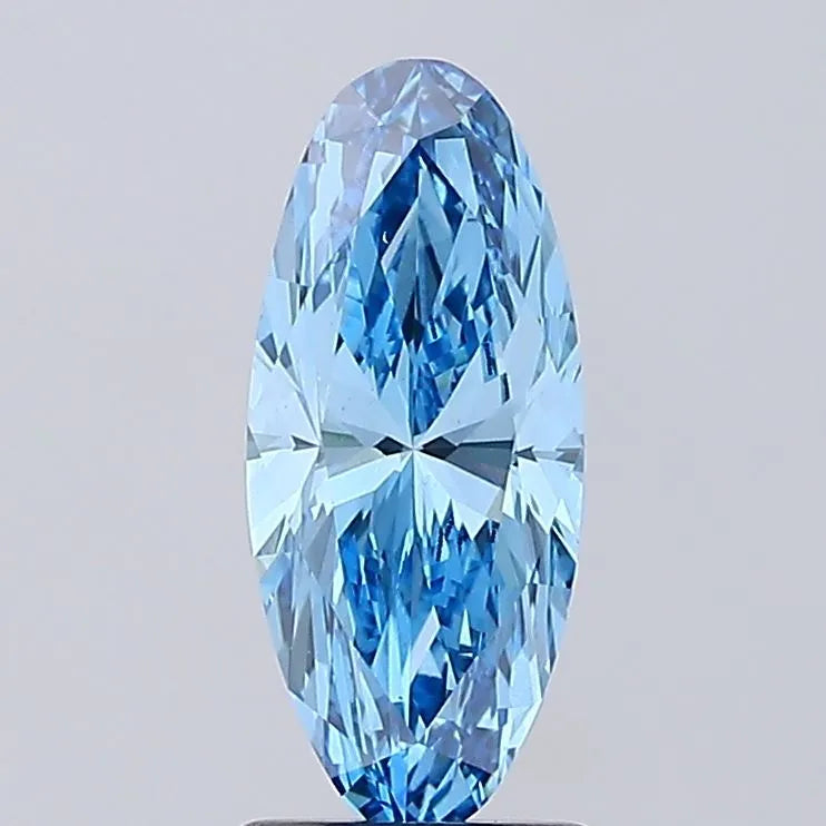 1.92ct Oval Lab Grown Diamond (Colour Fancy Vivid Blue, Clarity VS1, IGI Certified)