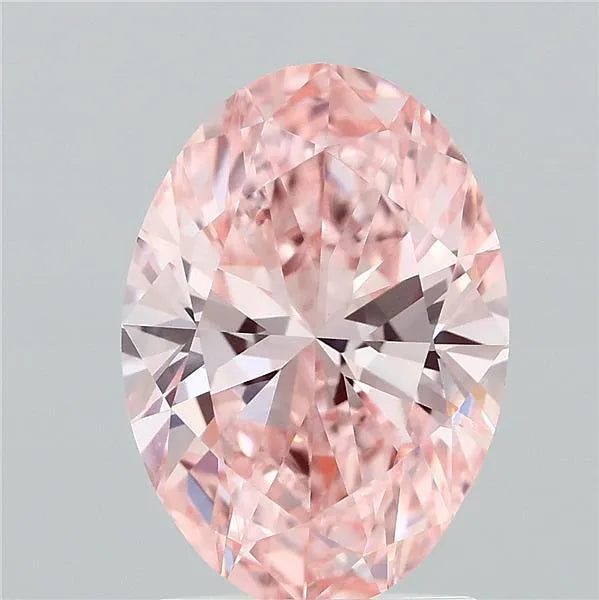 1.92ct Oval Lab Grown Diamond (Colour Fancy Vivid Pink, Clarity VVS2, IGI Certified)