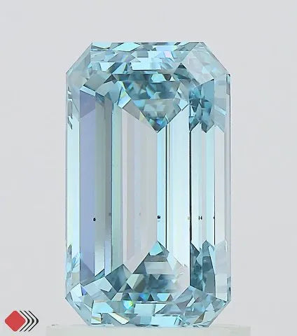 1.93ct Emerald Lab Grown Diamond (Colour Fancy Vivid Blue, Clarity VS2, IGI Certified)