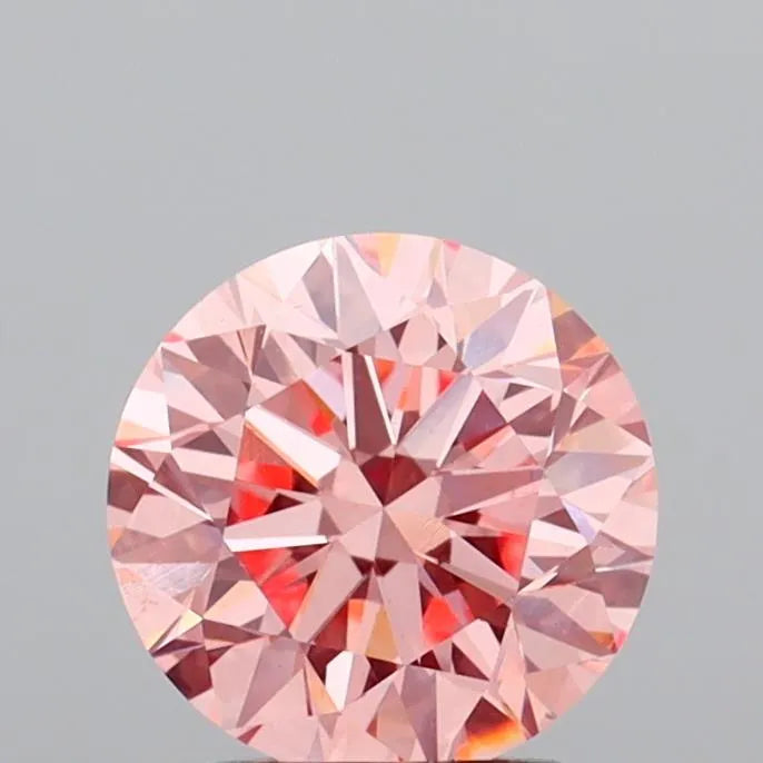 1.94ct Round Lab Grown Diamond (Colour Fancy Vivid Pink, Clarity VS1, Cut EX, IGI Certified)