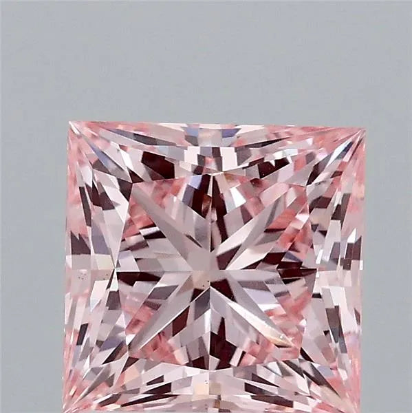 1.95ct Princess Lab Grown Diamond (Colour Fancy Intense Pink, Clarity VVS2, IGI Certified)