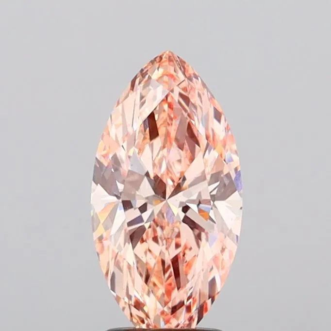 1.96ct Marquise Lab Grown Diamond (Colour Fancy Pinkish Orange, Clarity VS1, IGI Certified)