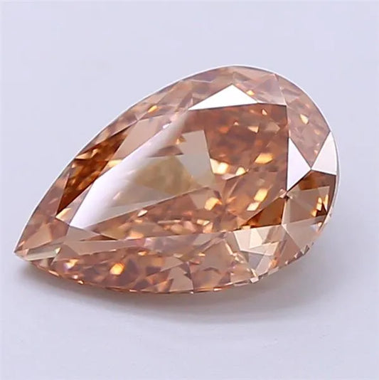 1.96ct Pear Lab Grown Diamond (Colour Fancy Brown, Clarity VVS2, IGI Certified)