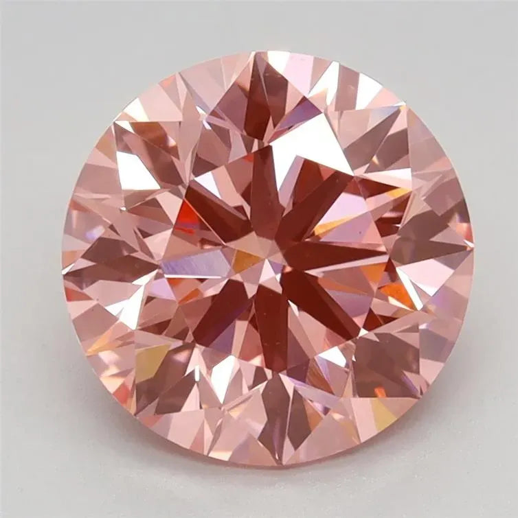 1.96ct Round Lab Grown Diamond (Colour Fancy Intense Pink, Clarity VS1, Cut EX, IGI Certified)