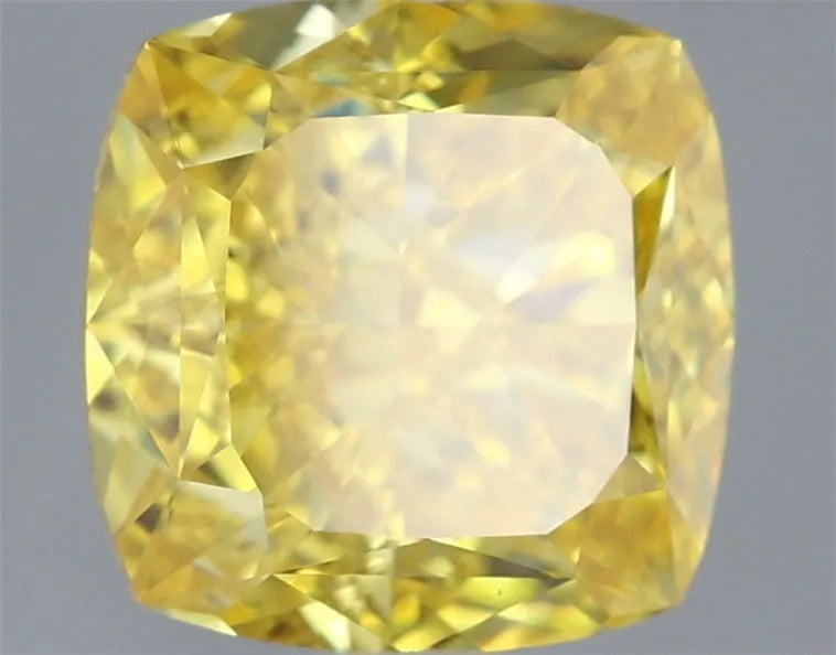 1.97ct Cushion modified Lab Grown Diamond (Colour Fancy Vivid Yellow, Clarity VVS2, IGI Certified)