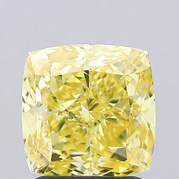 1.98ct Cushion modified Lab Grown Diamond (Colour Fancy Intense Yellow, Clarity VVS2, IGI Certified)