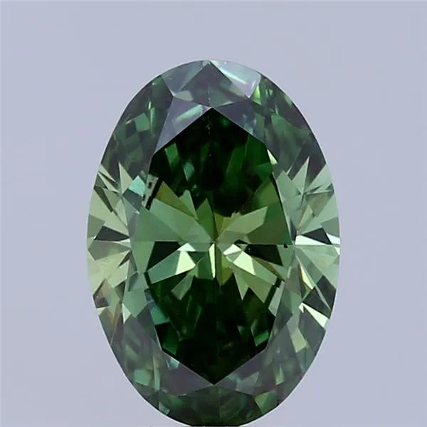 1.98ct Oval Lab Grown Diamond (Colour Fancy Vivid Green, Clarity VS2, IGI Certified)