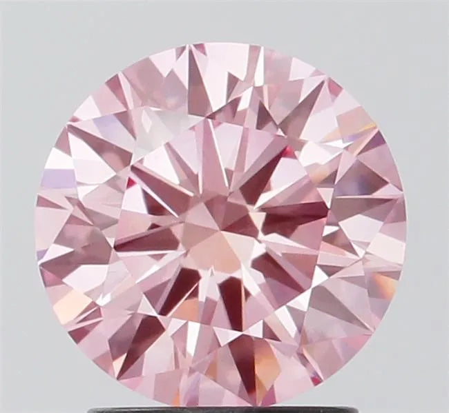 1.98ct Round Lab Grown Diamond (Colour Fancy Vivid Pink, Clarity VS1, Cut EX, IGI Certified)