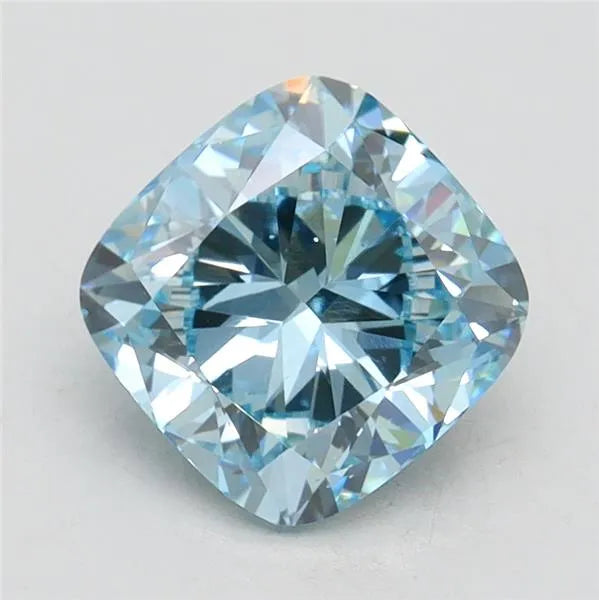 1.99ct Cushion brilliant Lab Grown Diamond (Colour Fancy Vivid Blue, Clarity VS2, IGI Certified)