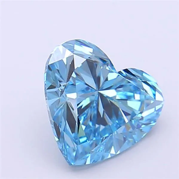 1.99ct Heart Lab Grown Diamond (Colour Fancy Vivid Blue, Clarity VVS2, IGI Certified)