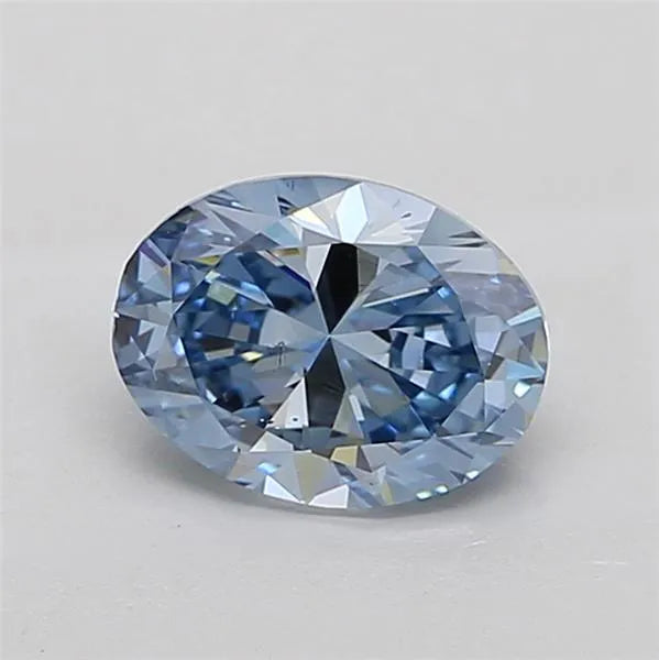 1.99ct Oval Lab Grown Diamond (Colour Fancy Vivid Blue, Clarity SI1, IGI Certified)