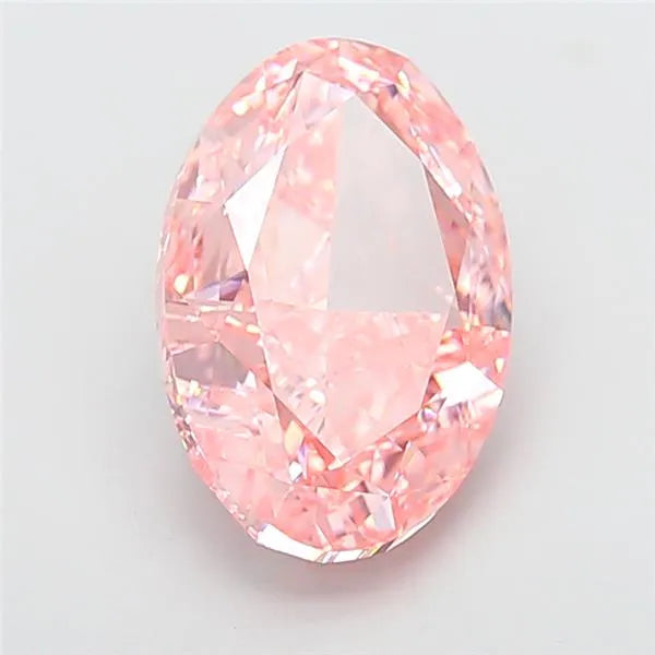 10.00ct Oval Lab Grown Diamond (Colour Fancy Vivid Pink, Clarity VVS2, IGI Certified)