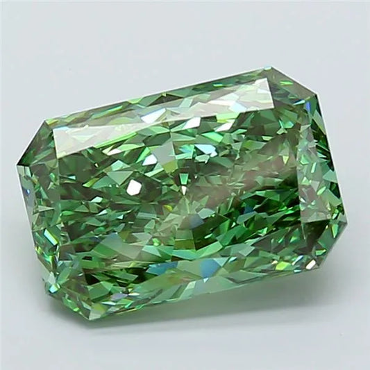 10.00ct Radiant Lab Grown Diamond (Colour Fancy Vivid Green, Clarity VVS2, IGI Certified)