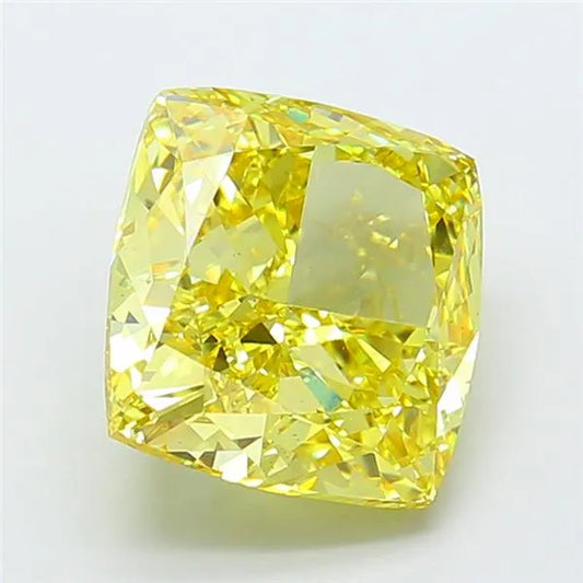 10.01ct Cushion modified Lab Grown Diamond (Colour Fancy Vivid Yellow, Clarity VS2, IGI Certified)