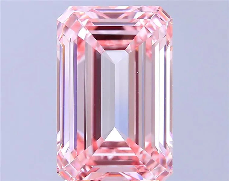 10.02ct Emerald Lab Grown Diamond (Colour Fancy Intense Pink, Clarity VS1, IGI Certified)