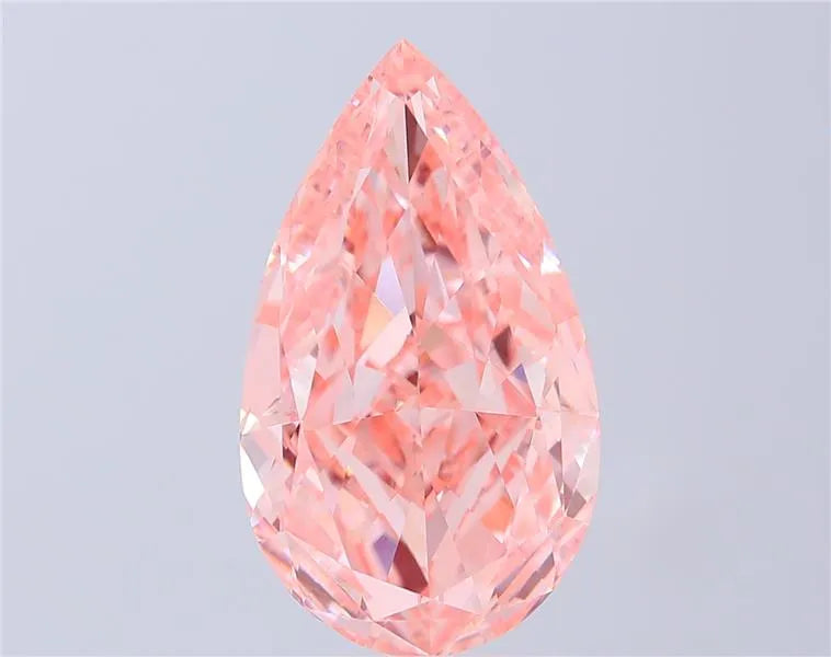 10.02ct Pear Lab Grown Diamond (Colour Fancy Vivid Pink, Clarity VVS2, IGI Certified)
