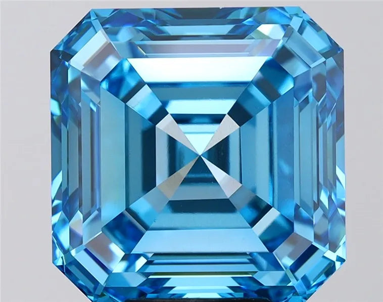 10.03ct Asscher Lab Grown Diamond (Colour Fancy Vivid Blue, Clarity VVS2, IGI Certified)
