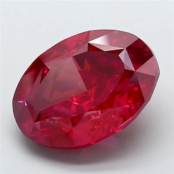 10.03ct Oval Lab Grown Diamond (Colour Fancy Vivid Red, Clarity VVS2, IGI Certified)