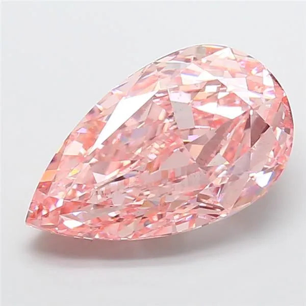 10.06ct Pear Lab Grown Diamond (Colour Fancy Intense Pink, Clarity VS2, IGI Certified)