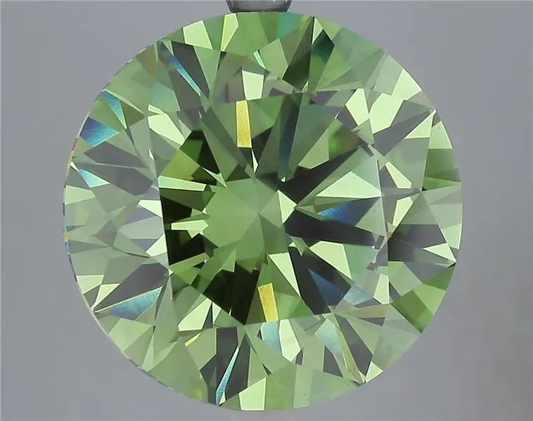 10.06ct Round Lab Grown Diamond (Colour Fancy Vivid Green, Clarity VS1, Cut ID, IGI Certified)