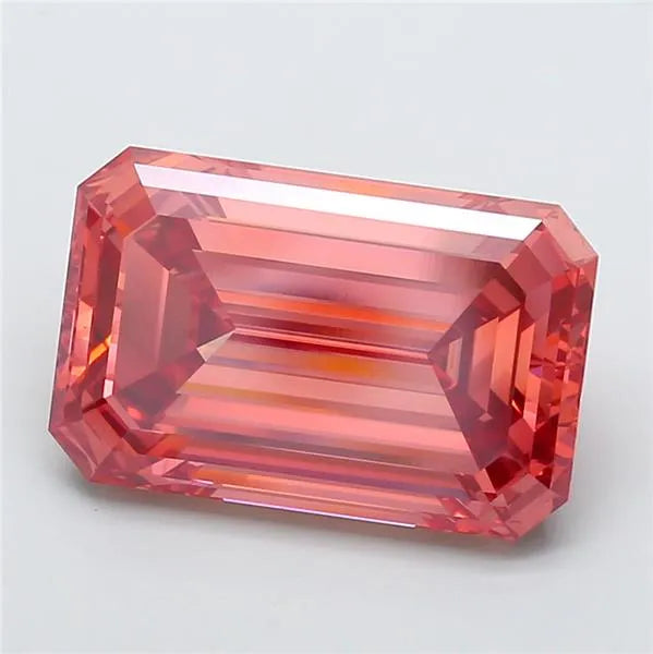 10.07ct Emerald Lab Grown Diamond (Colour Fancy Vivid Pink, Clarity VS1, IGI Certified)