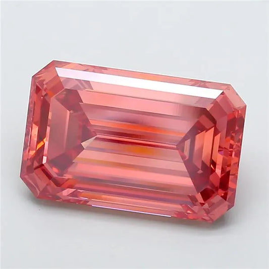 10.07ct Emerald Lab Grown Diamond (Colour Fancy Vivid Pink, Clarity VS1, IGI Certified)