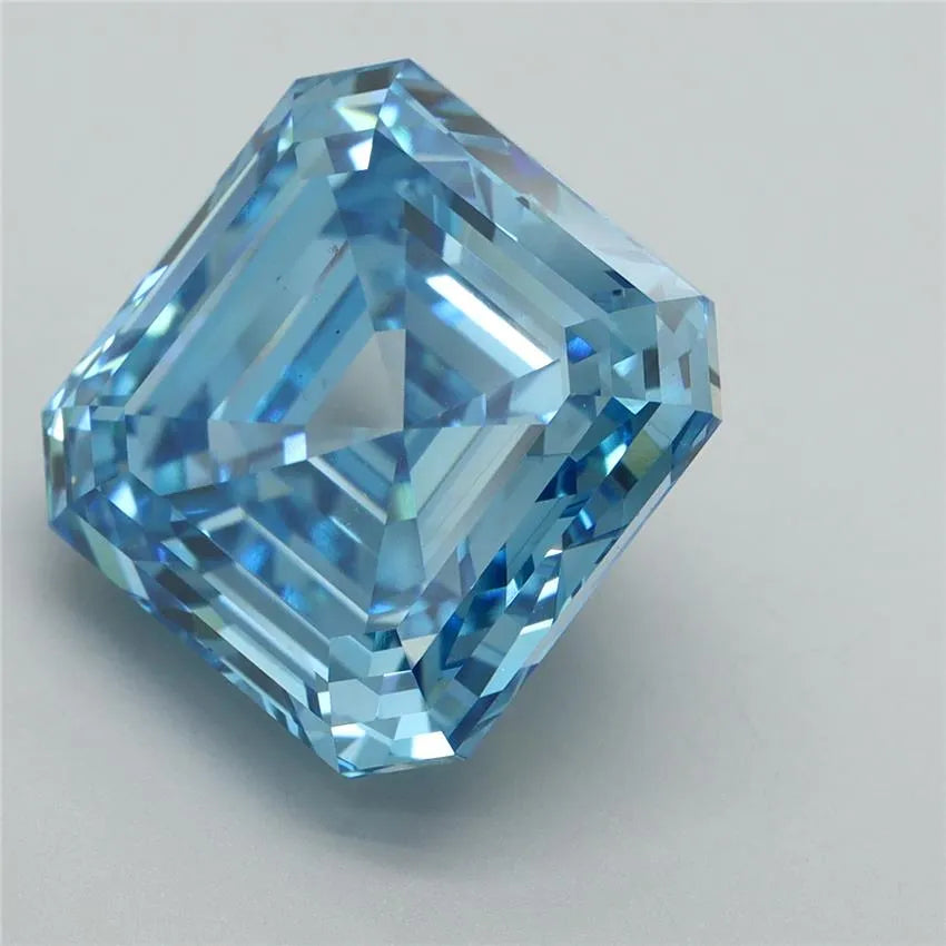 10.08ct Asscher Lab Grown Diamond (Colour Fancy Vivid Blue, Clarity VS1, Cut VG, IGI Certified)