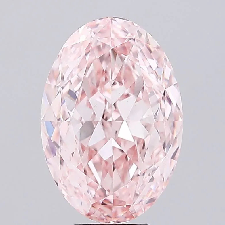 10.08ct Oval Lab Grown Diamond (Colour Fancy Vivid Pink, Clarity VS1, IGI Certified)