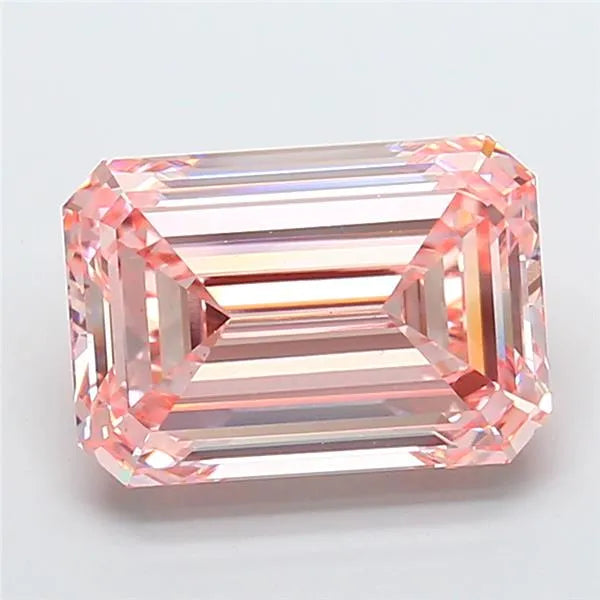 10.09ct Emerald Lab Grown Diamond (Colour Fancy Intense Pink, Clarity VS1, IGI Certified)