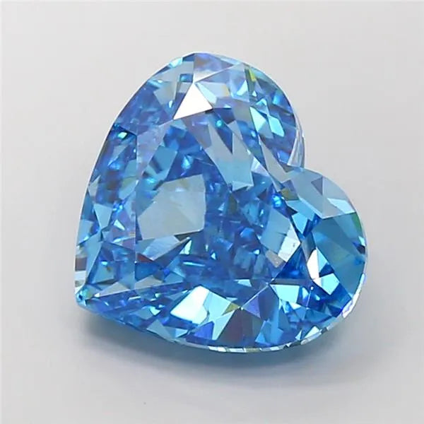 10.10ct Heart Lab Grown Diamond (Colour Fancy Vivid Blue, Clarity VVS2, IGI Certified)