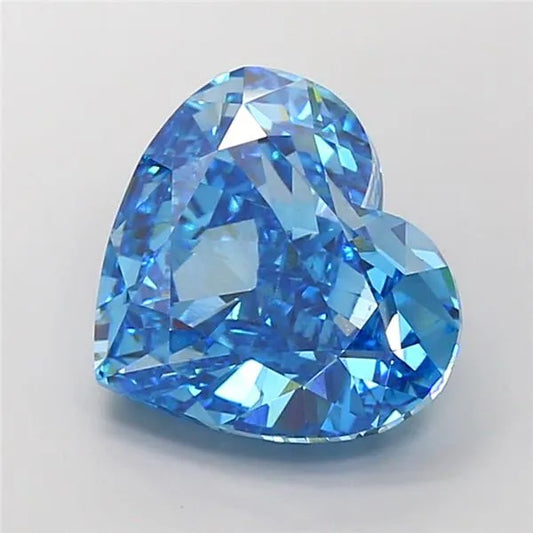 10.10ct Heart Lab Grown Diamond (Colour Fancy Vivid Blue, Clarity VVS2, IGI Certified)