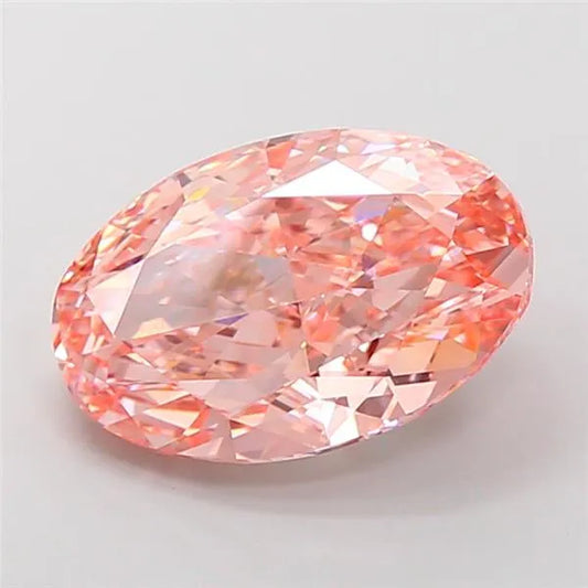 10.10ct Oval Lab Grown Diamond (Colour Fancy Vivid Pink, Clarity VVS2, IGI Certified)
