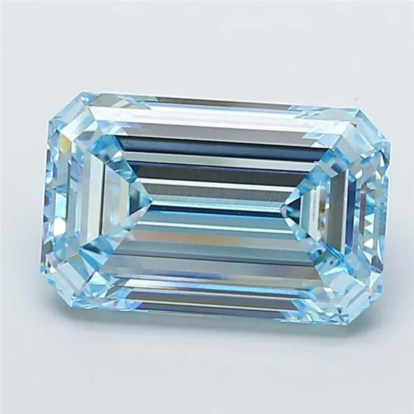 10.11ct Emerald Lab Grown Diamond (Colour Fancy Intense Blue, Clarity VVS2, IGI Certified)